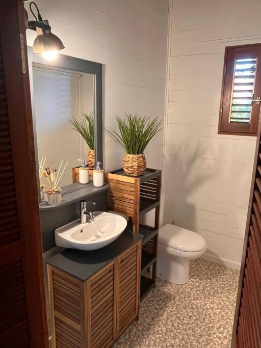 Villa Bungalow Avec Jacuzzi Privatif Sainte-Rose Exterior foto